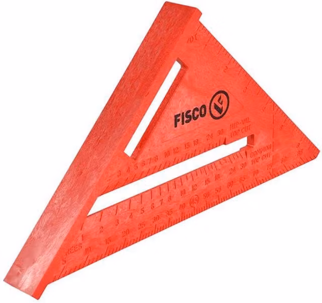FISCO X55E Red Plastic Rafter Angle Square 175mm