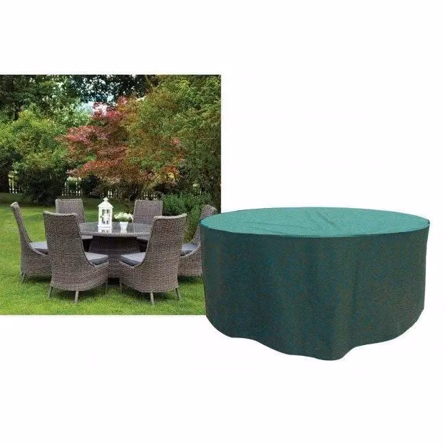 Primrose Green Water Repellent Polyester 6-8 Seater Round Furniture Set Cover, W: 250 cm, H: 89 cm – 3