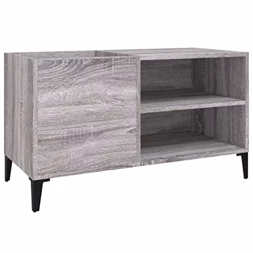 vidaXL Record Cabinet in Grey Sonoma, W/D/H: 84.5 x 38 x 48 cm – 1