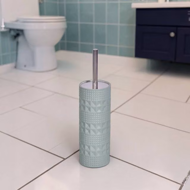 Showerdrape Maison Freestanding Polyresin Toilet Brush with Brush in Green, White or Grey – 1