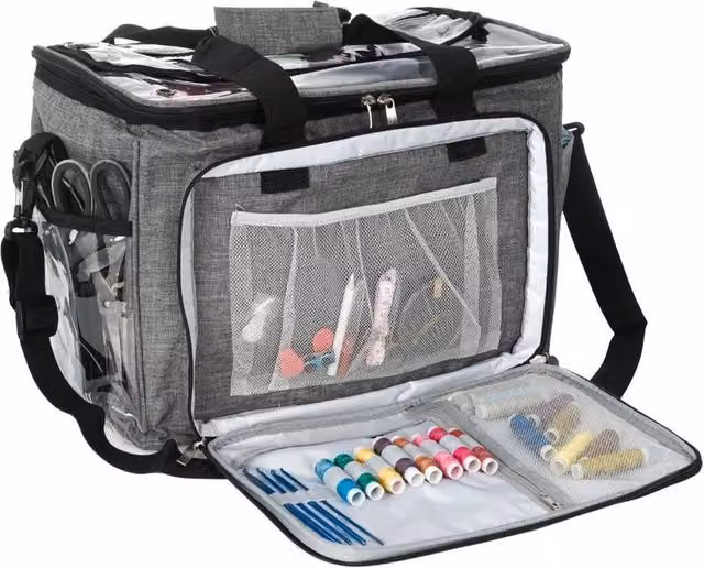 Nordara Portable Knitting and Crochet Storage Bag and Needle Organiser in Grey – 1