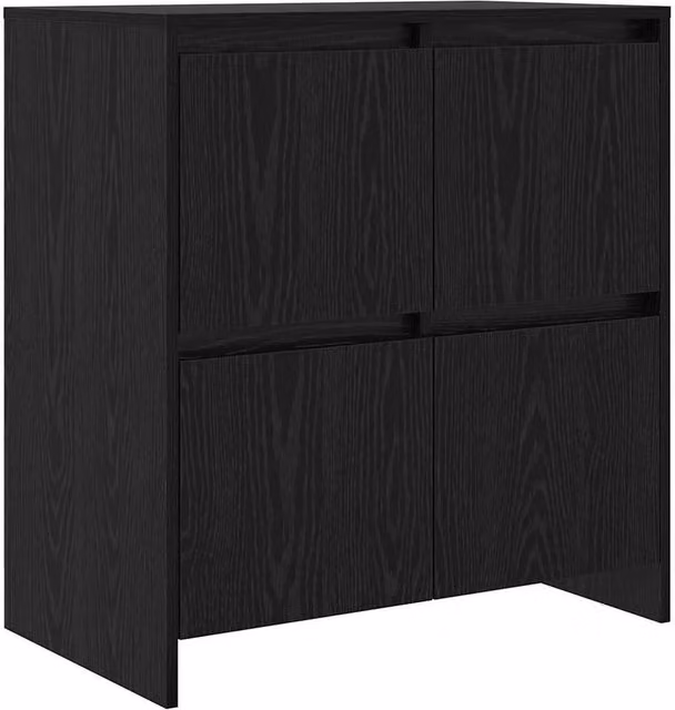 Berkfield Home Black Oak Sideboard with Door, W/D/H: 70 x 41 x 75 cm