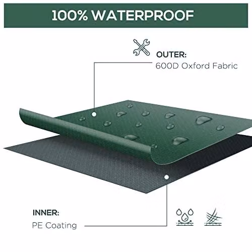 Outsunny Waterproof Garden Sofa Cover in Green, W/D/H: 245 x 165 x 55 cm – 3