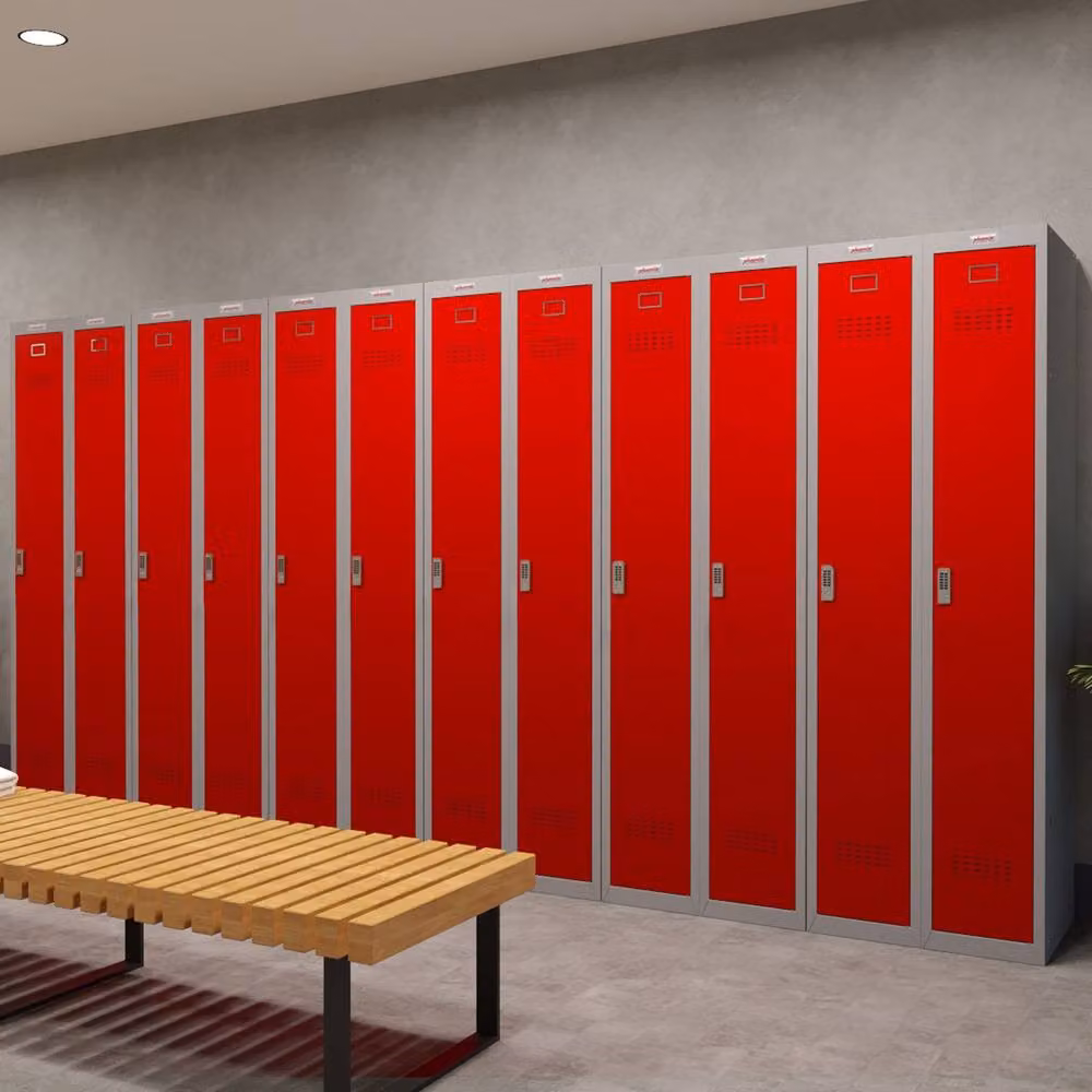 Phoenix Safe Company PL1130GRE Personal Locker in Grey and Red with Electronic Lock, H 180 cm x W 100 cm – 3