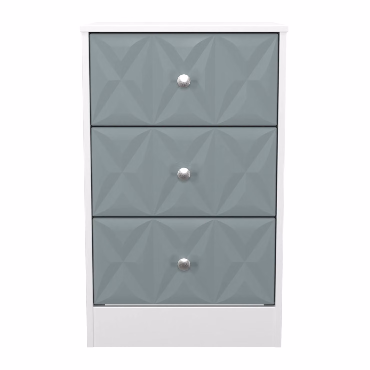 2 U Memphis 3 Drawer Bedside Table in Duck Egg Blue, Small, Ready Assembled – 2