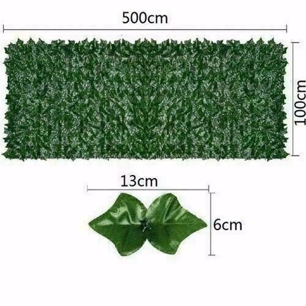 NESTLUNE Artificial Hedge Ivy Leaf Garden Fence Trellis, Green, W: 100 cm, H: 100 cm – 2