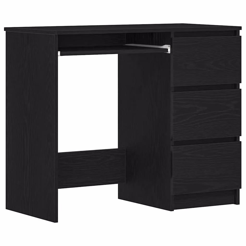 Berkfield Modern Writing Desk in Black Oak, W/D/H: 90 x 45 x 76 cm – 2