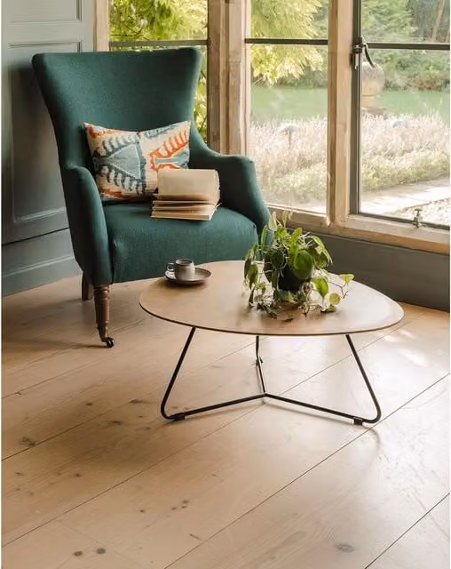 Bergen Oval Coffee Table in Gold with Black and Yellow Accents