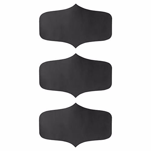 Argon Tableware Glass Storage Jar Labels, Black, Pack of 6