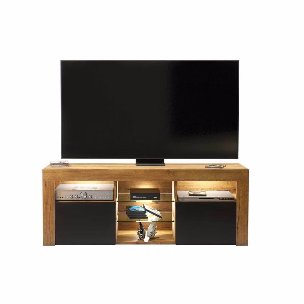 PAWNORA Modern Brown TV Stand Cabinet Sideboard – 2
