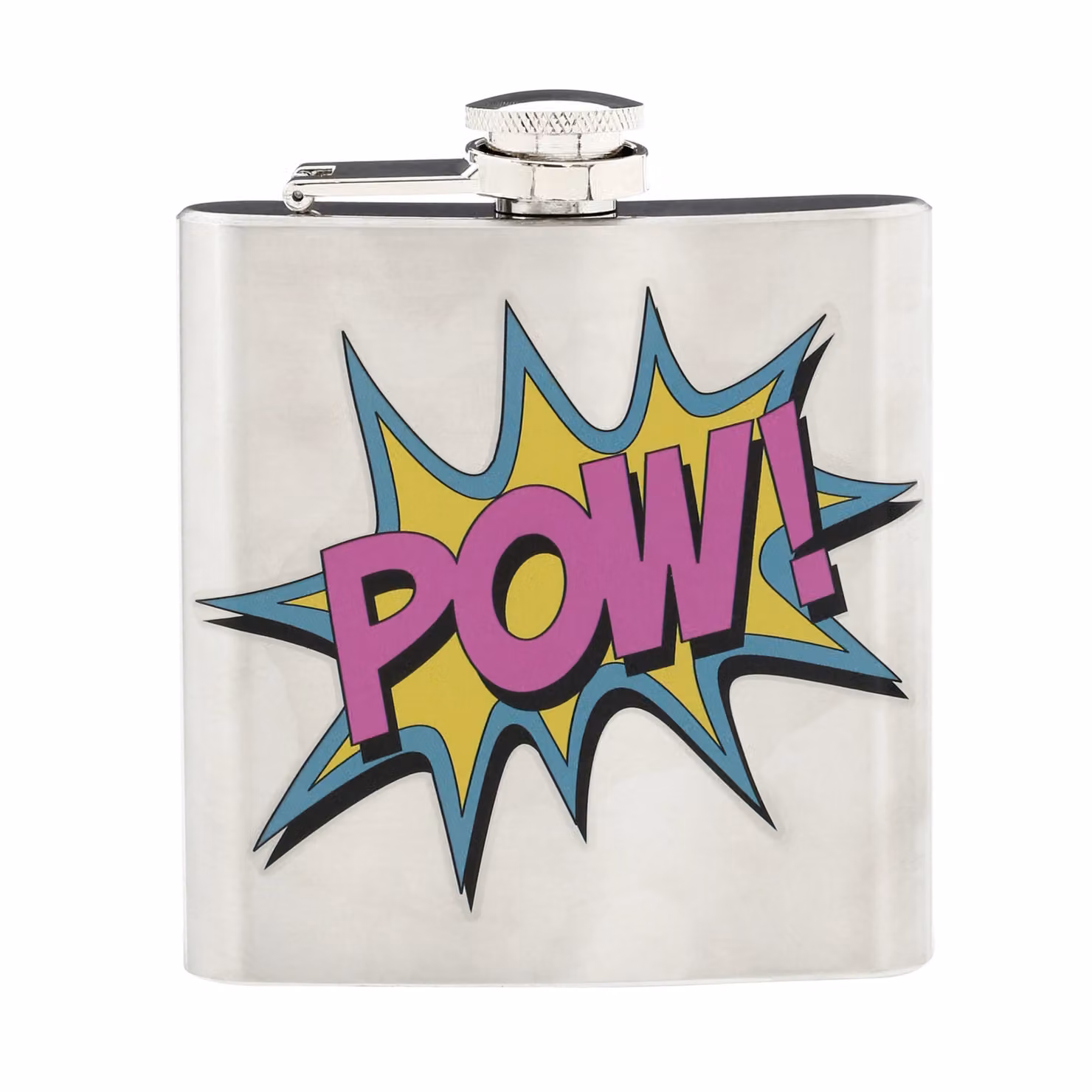 Orsina Stainless Steel Hip Flask with POW Design, 5oz – 2