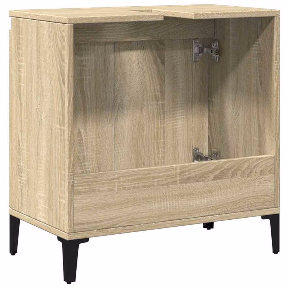 Berkfield Home Sink Cabinet in Sonoma Oak, Brown, W/D/H: 58 x 33 x 60 cm – 2