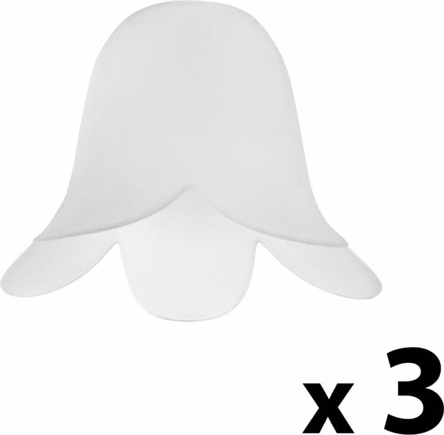 ValueLights 3 Pack White Petal Glass Dome Ceiling Pendant Shade for LED Lighting