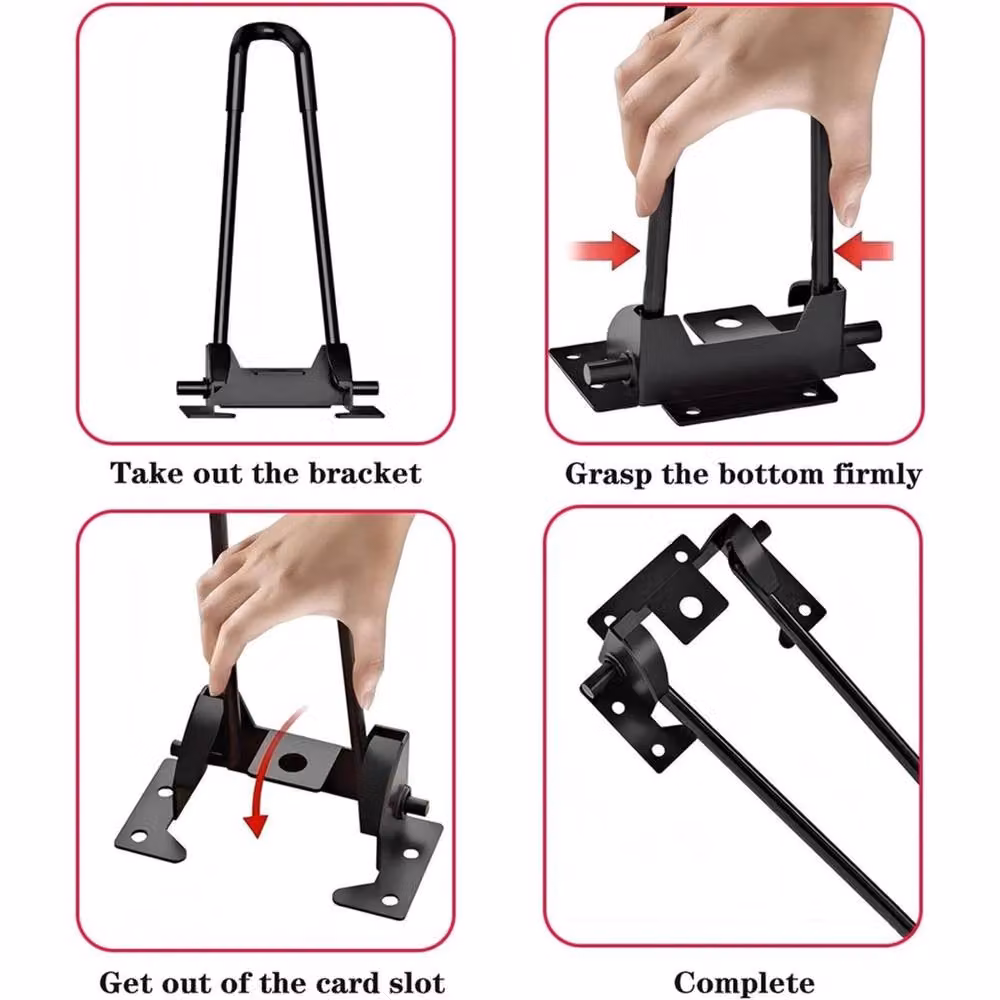 Nordara 4-Piece Set of Black Steel Folding Table Legs – 2