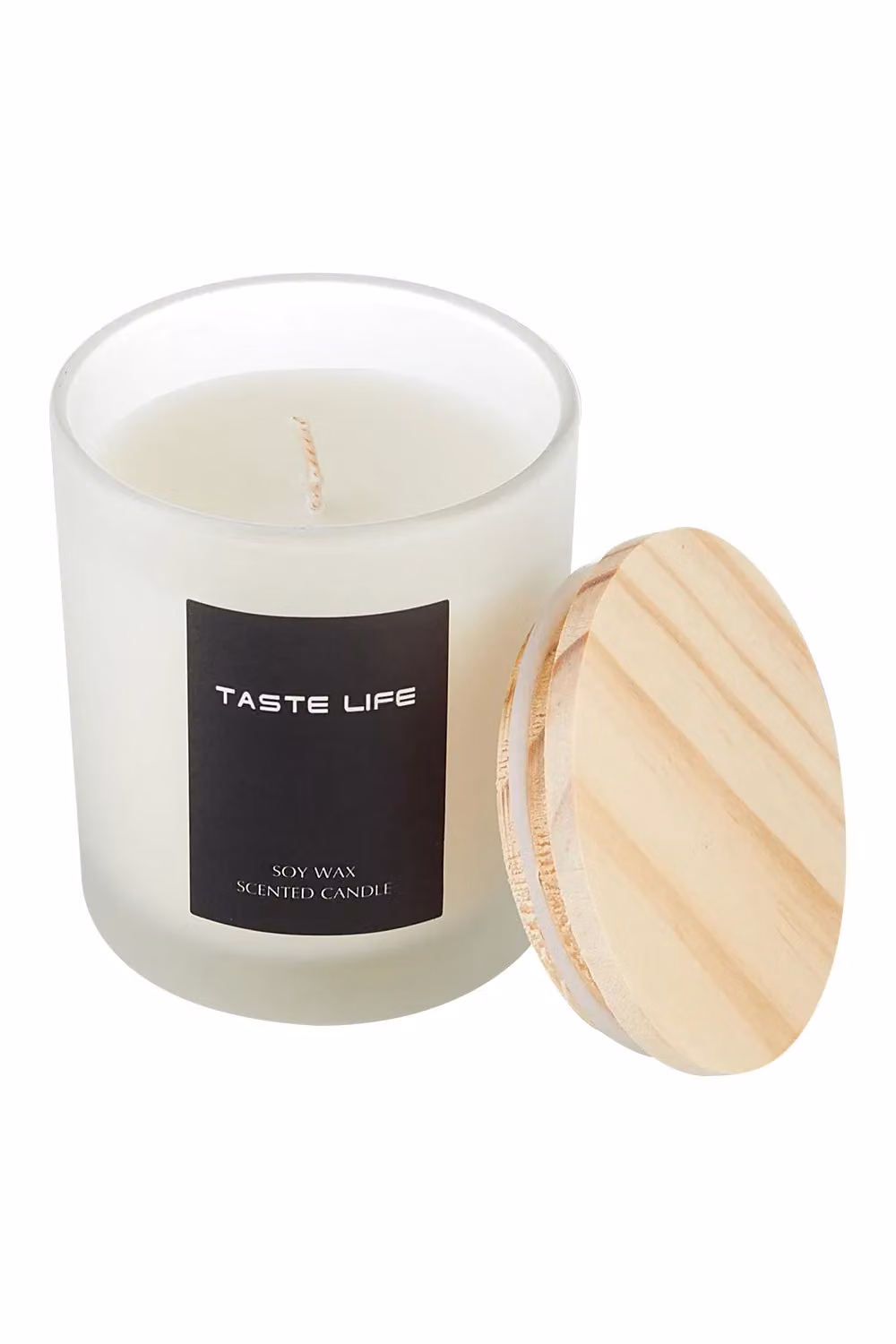 SHEONLY White Tea Scented Soy Wax Candle in a White Frosted Glass Jar – 3
