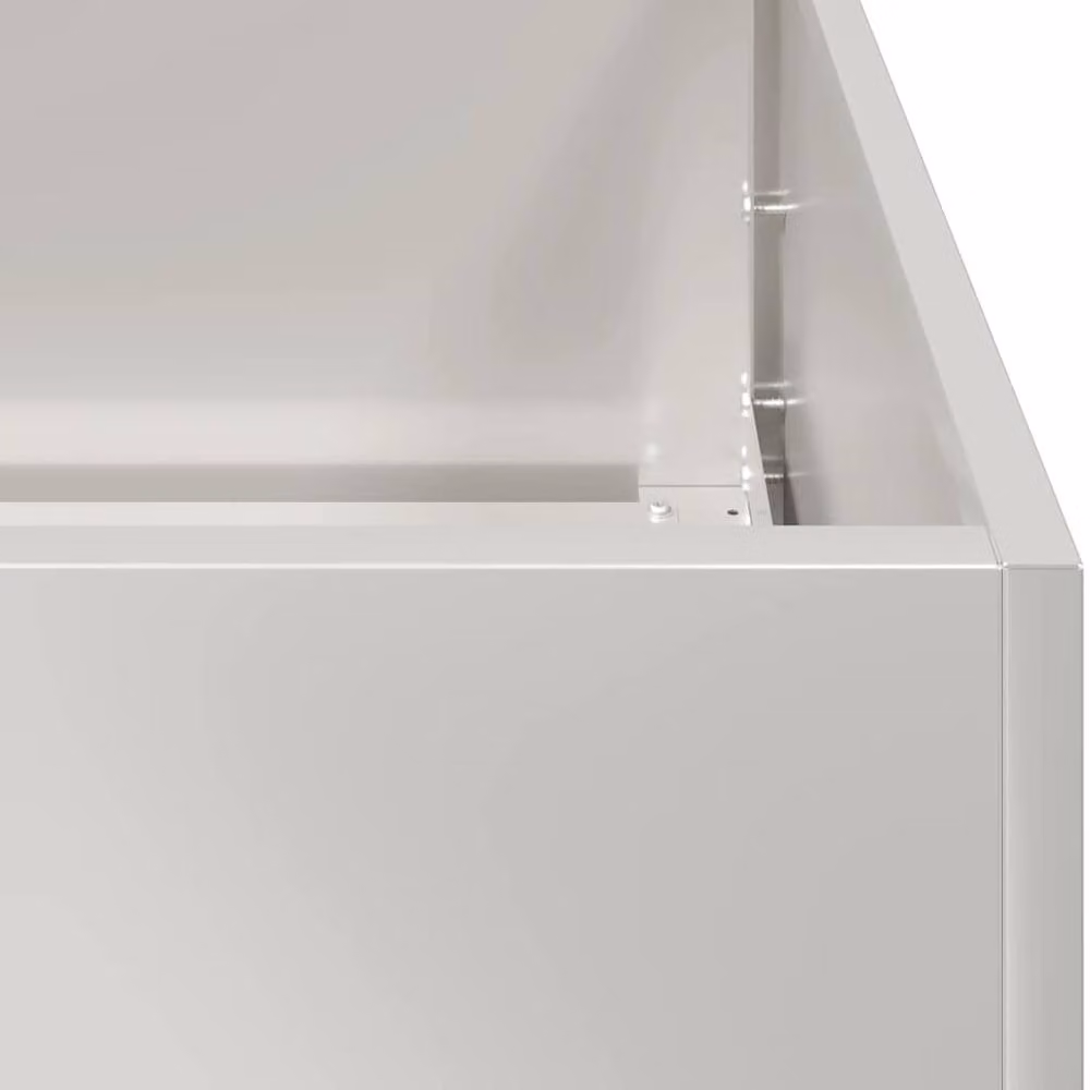 Berkfield Home Stainless Steel Planter in Silver, W/D/H: 280 x 80 x 40 cm – 3