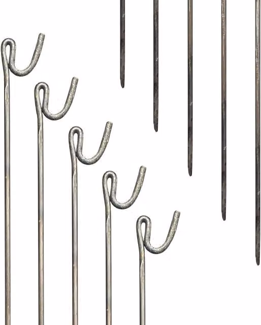 Pegdev 70 Pack Premium Steel Fencing Pins in Silver, H 125 cm x D 1 cm