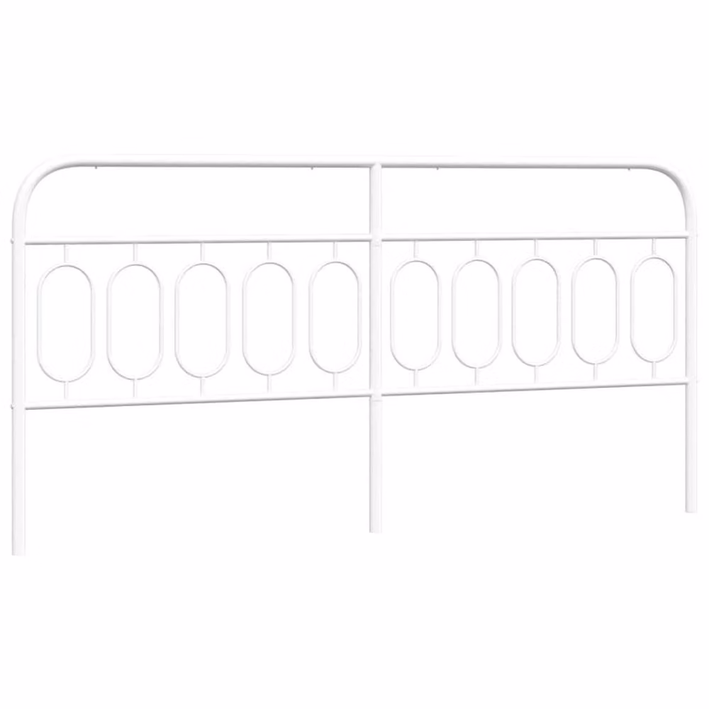 Berkfield Home Metal Headboard in White, Width: 200 cm – 2