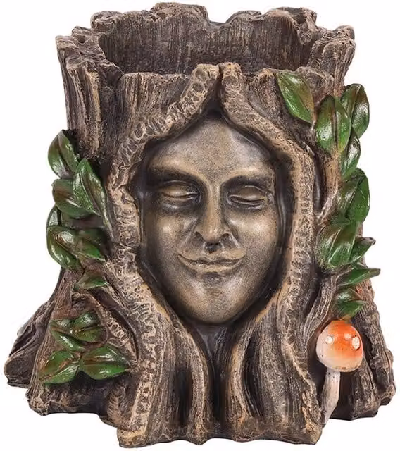 KDMK Brown Plastic Ornamental Garden Planter Pot