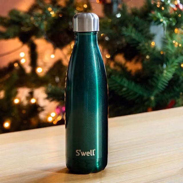 S'well Green Sapphire Vacuum Insulated Stainless Steel Water Bottle, 500ml, Green