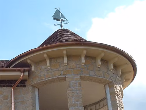 Coppa Gutta Large Half Round Copper Gutter