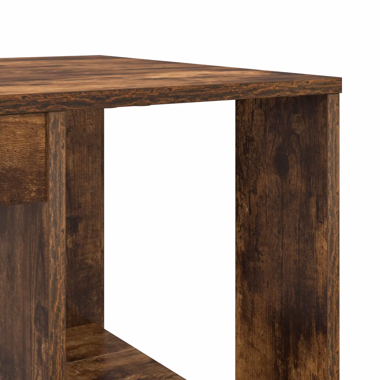 Berkfield Home Brown Smoked Oak Solid Wood Writing Desk W/D/H: 130.0 x 75.0 x [missing] cm – 4
