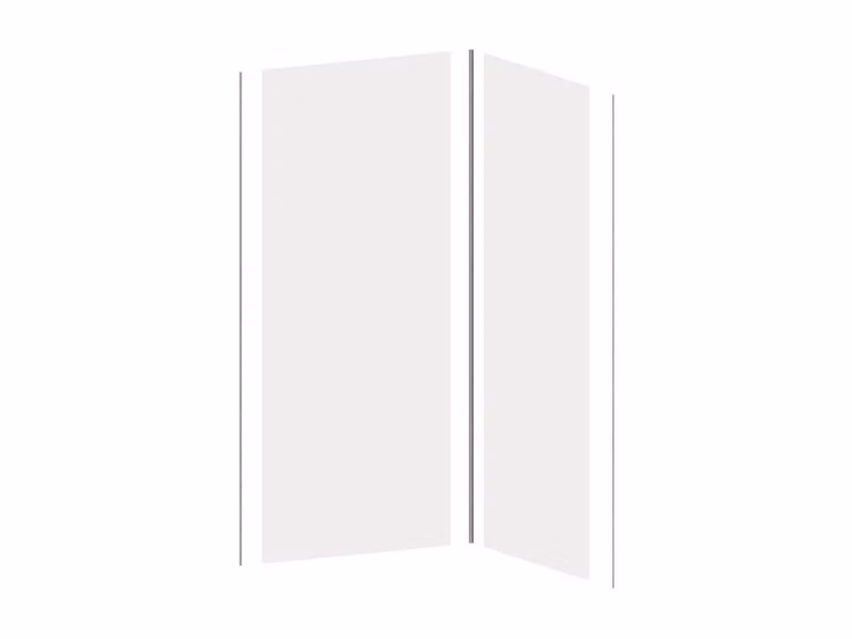 Itziar Set of 2 White Aluminium Shower Panels with Profiles, W: 90 cm