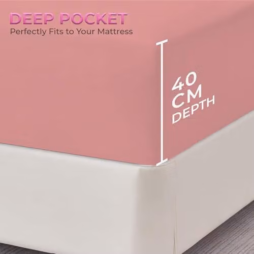 Snug City Pink Microfibre Soft Touch Extra Deep Fitted Sheet, Small Double, Depth: 40 cm – 3