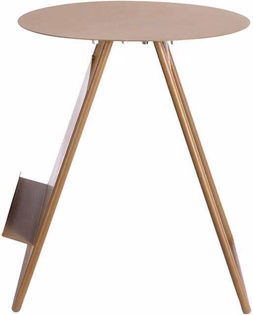 PRESENT TIME Leitmotiv Esencia Iron Side Table in Mocha Brown – 1
