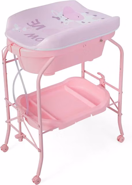 Costway Folding Infant Diaper Changing Table in Pink