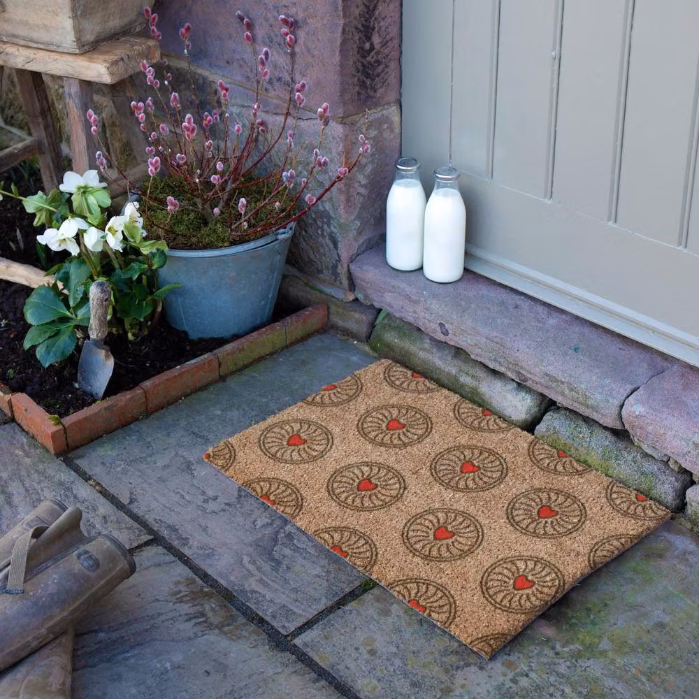 Artsy Mats Jam Biscuit Coir Doormat in Brown, W: 60 cm, D: 40 cm – 2