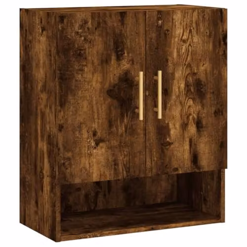 vidaXL Modern Wall Mounted Cabinet in Brown Engineered Wood W/D/H: 60 x 30.1 x 70 cm – 1