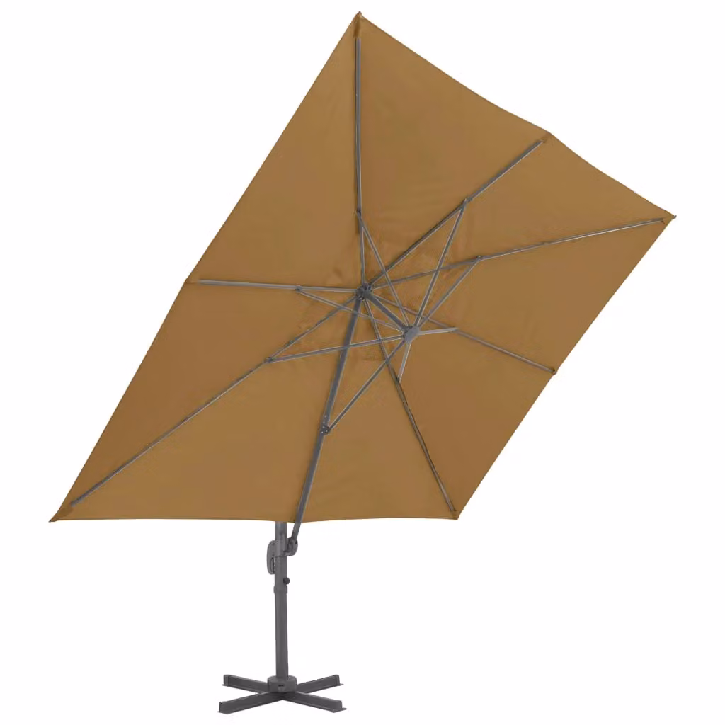 Berkfield Home Outdoor Umbrella with Portable Base in Beige – 2