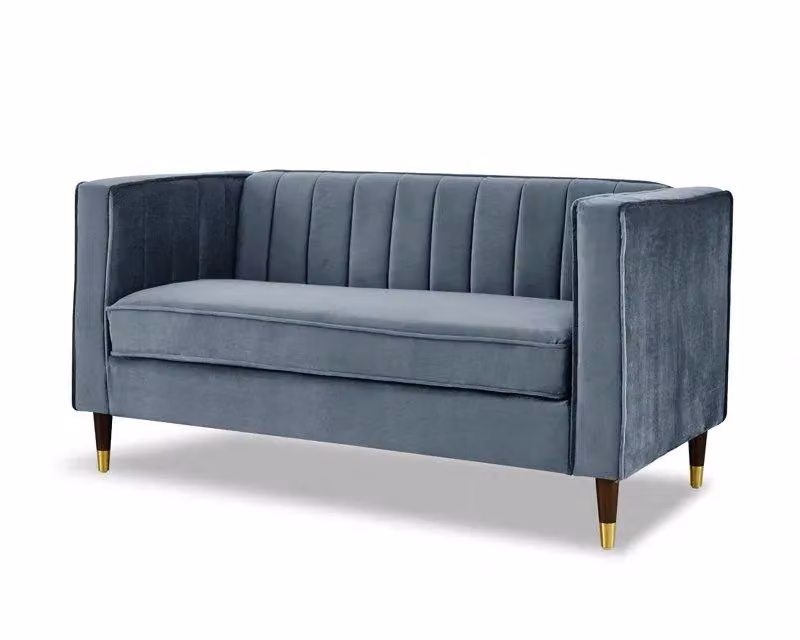 Home Detail Thomas 2 Seater Grey Velvet Sofa – 3