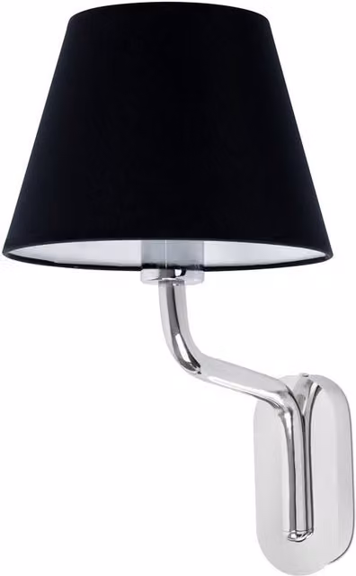 Faro Eterna Modern Round Wall Light Shade in Chrome and Grey with E27 Fitting