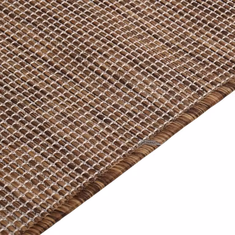 Berkfield Home Brown Outdoor Flatweave Rug, W/D: 200 x 280 cm