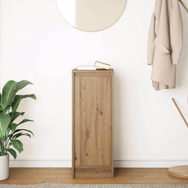 Berkfield Home Artisan Oak Sideboard in Brown, W/D/H: 29.5 x 34 x 76 cm – 1
