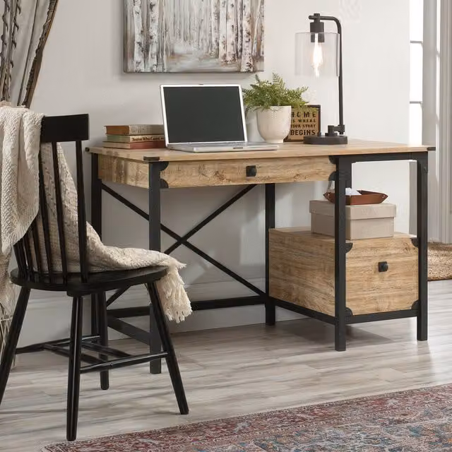 Teknik Steel Gorge Writing Desk in Milled Mesquite Brown