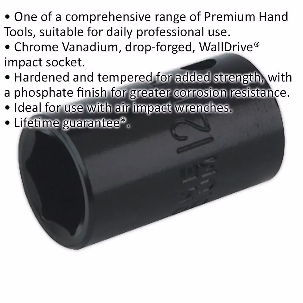 Loops 12mm Forged Impact Socket 3/8 Inch Sq Drive Chrome-Vanadium Wrench Socket Black and Multicolour – 2
