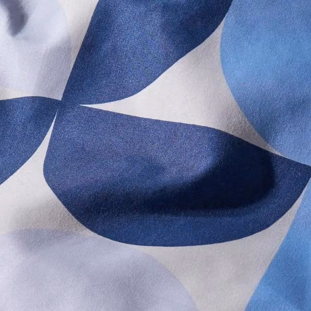 OHS Moroccan Abstract Graphic Duvet Cover Set in Blue
