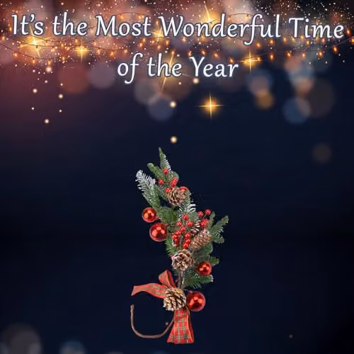 VFM e-Store Red Berry Pine Drop Christmas Hanging Decoration, 50 cm – 2