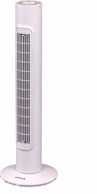 Oypla 3-Speed Oscillating Tower Cooling Fan, White, Height: 76.2 cm