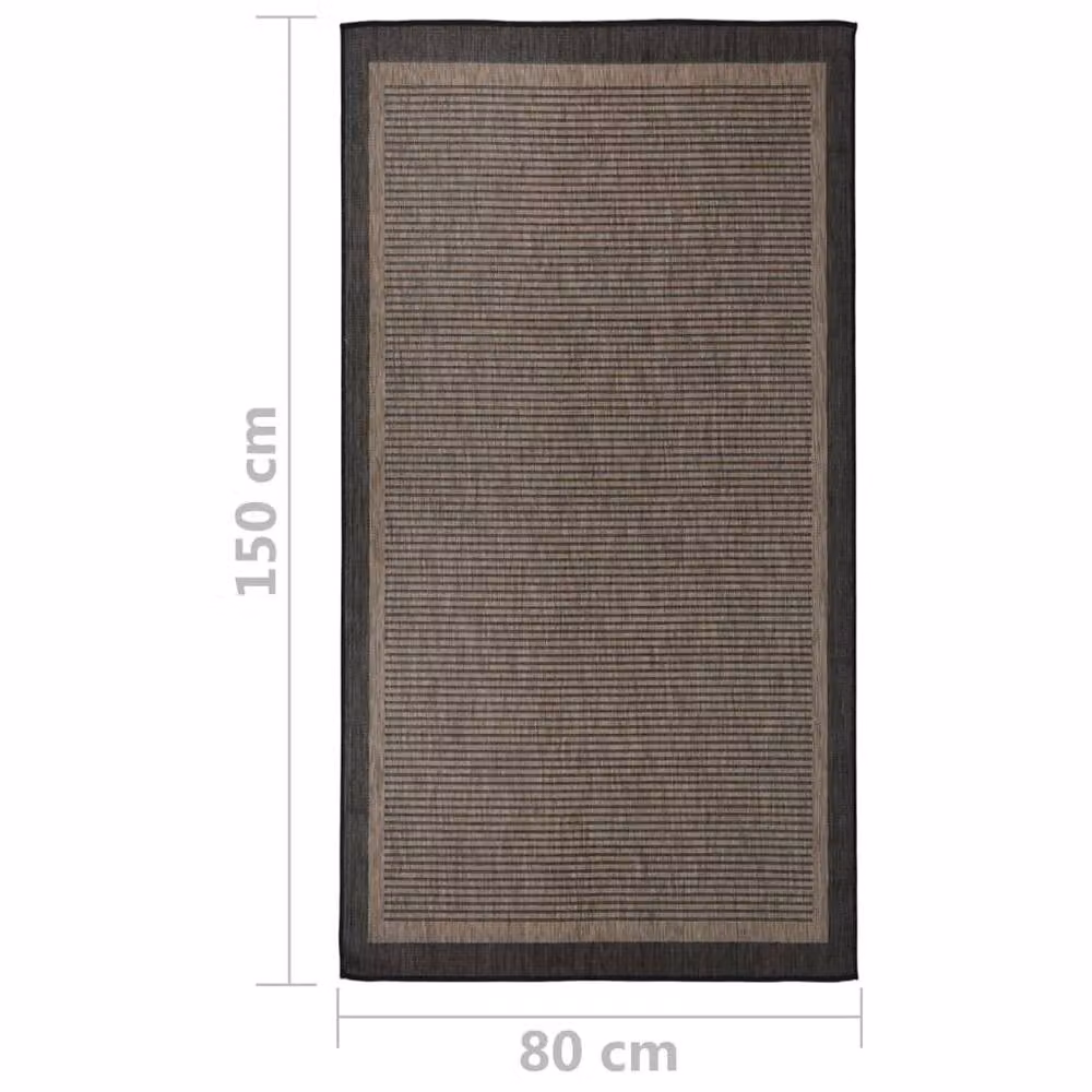 Berkfield Home Outdoor Flatweave Rug, Brown, W/D/H: 80 x 150 cm – 4