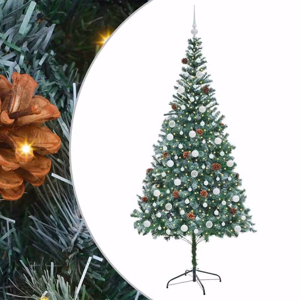 Berkfield Home Artificial Green Christmas Tree with Stand, Height: 210 cm – 2