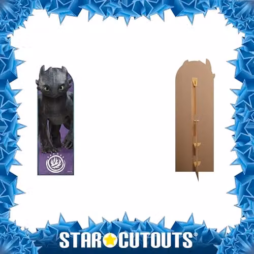 Star Cutouts Toothless Sailboard How to Train Your Dragon Live Action Cardboard Cutout, Black, Height: 186 cm – 5