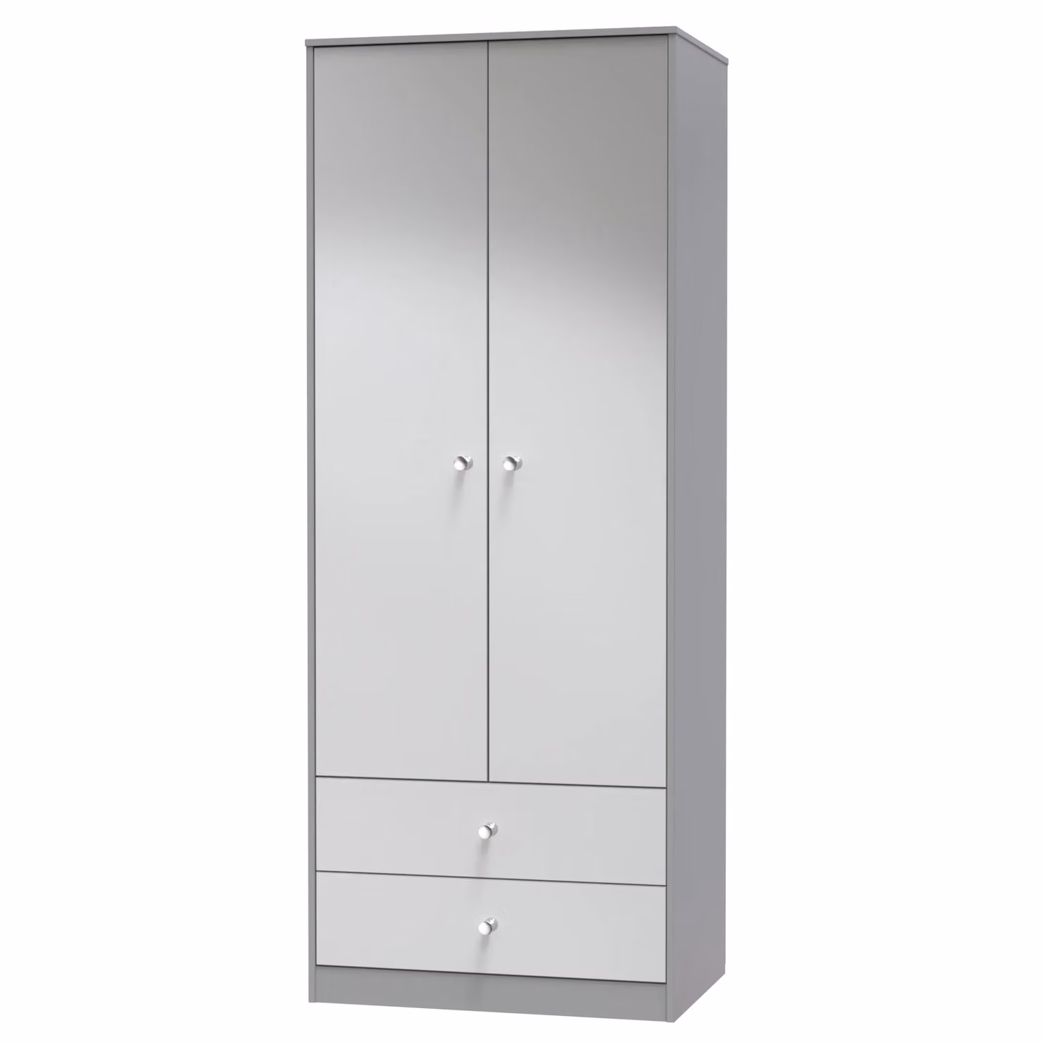 Stowe Ready Assembled 2 Door 2 Drawer Wardrobe in Dark Grey – 2