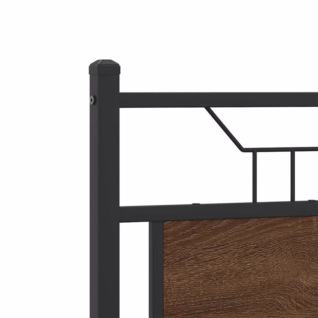 Berkfield Home Small Double Bed Frame in Brown Oak, W/D/H: 120 x 200 cm – 5