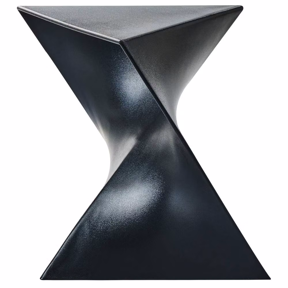 Wyld and Coco Triangular Black Side Table in Matt Plastic – 3