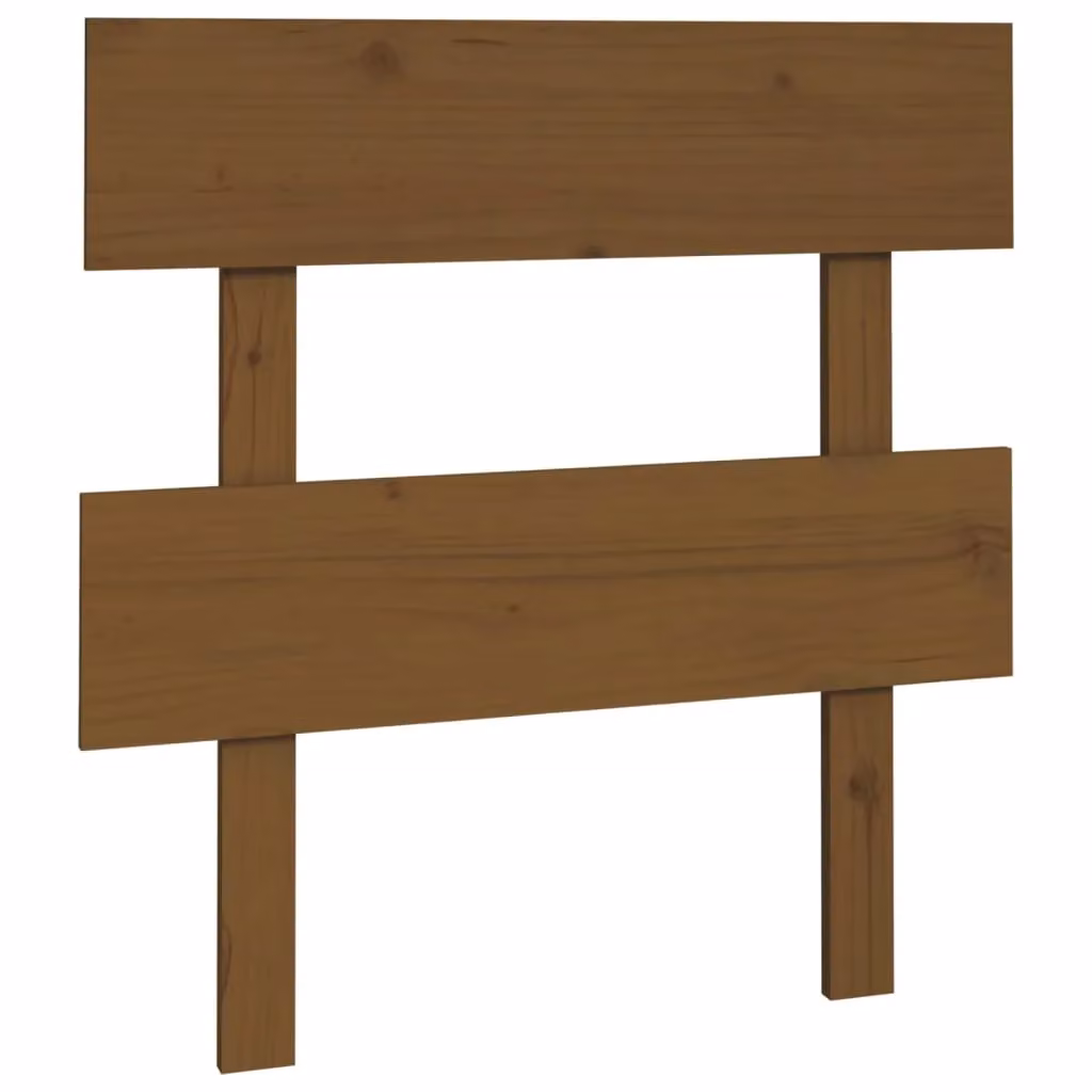 Berkfield Home Rustic Solid Wood Pine Bed Headboard, Honey Brown, W: 93.5 cm, D: 3 cm, H: 81 cm – 2