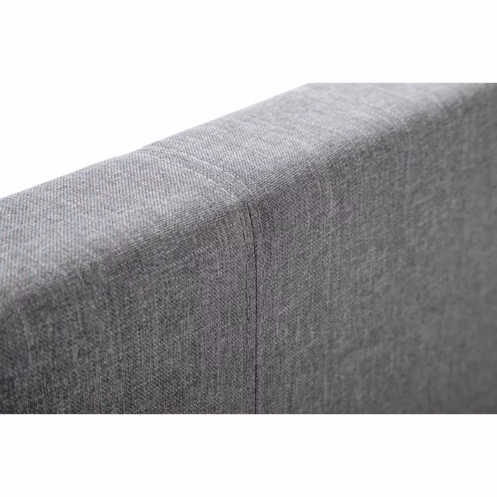 Cheshire Travertine Upholstered Bed in Light Grey, Single W/D/H: 90 x 200 cm – 4